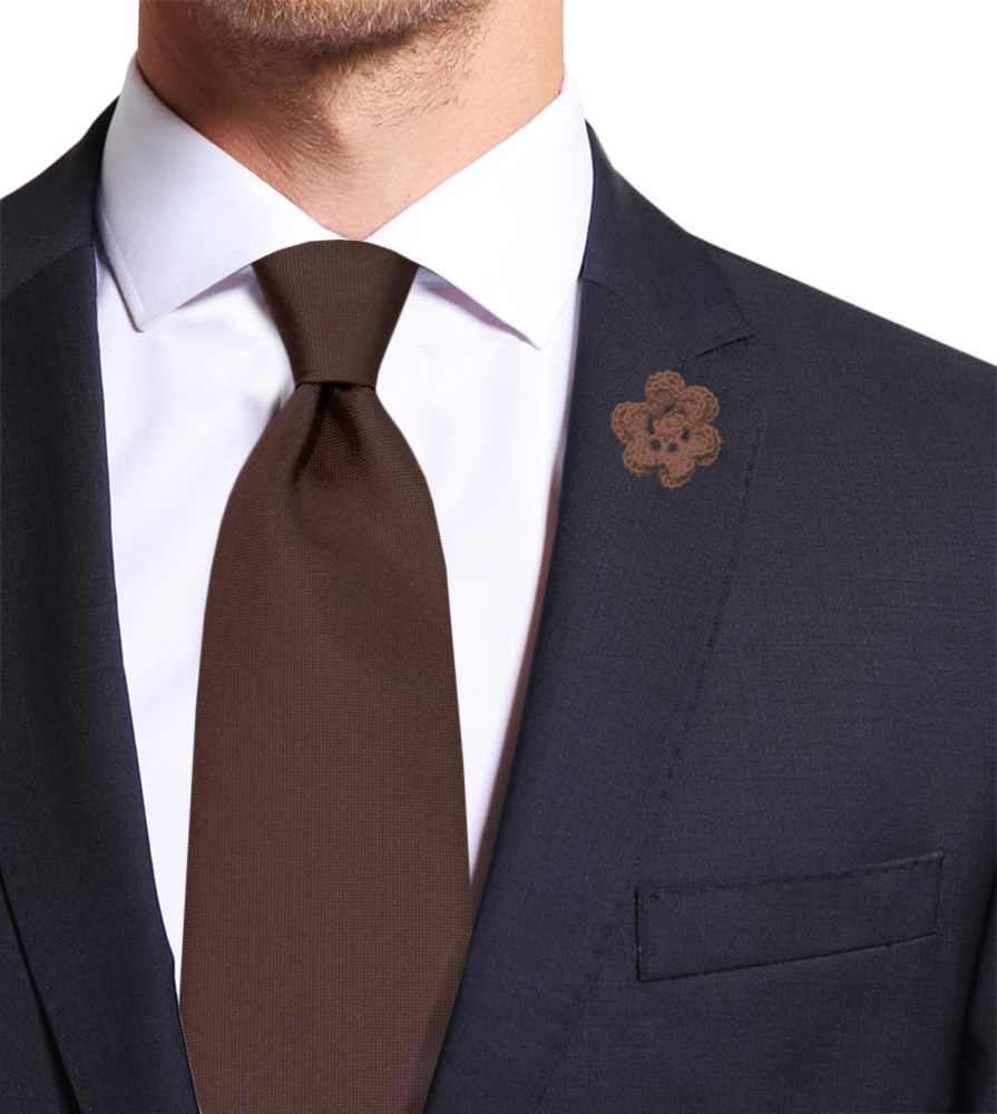 Cravatta Larga Classica in Seta Tinta Unita Marrone Chiaro SEYMAYKA.com Uomo Accessori Cravatte e accessori Cravatte 