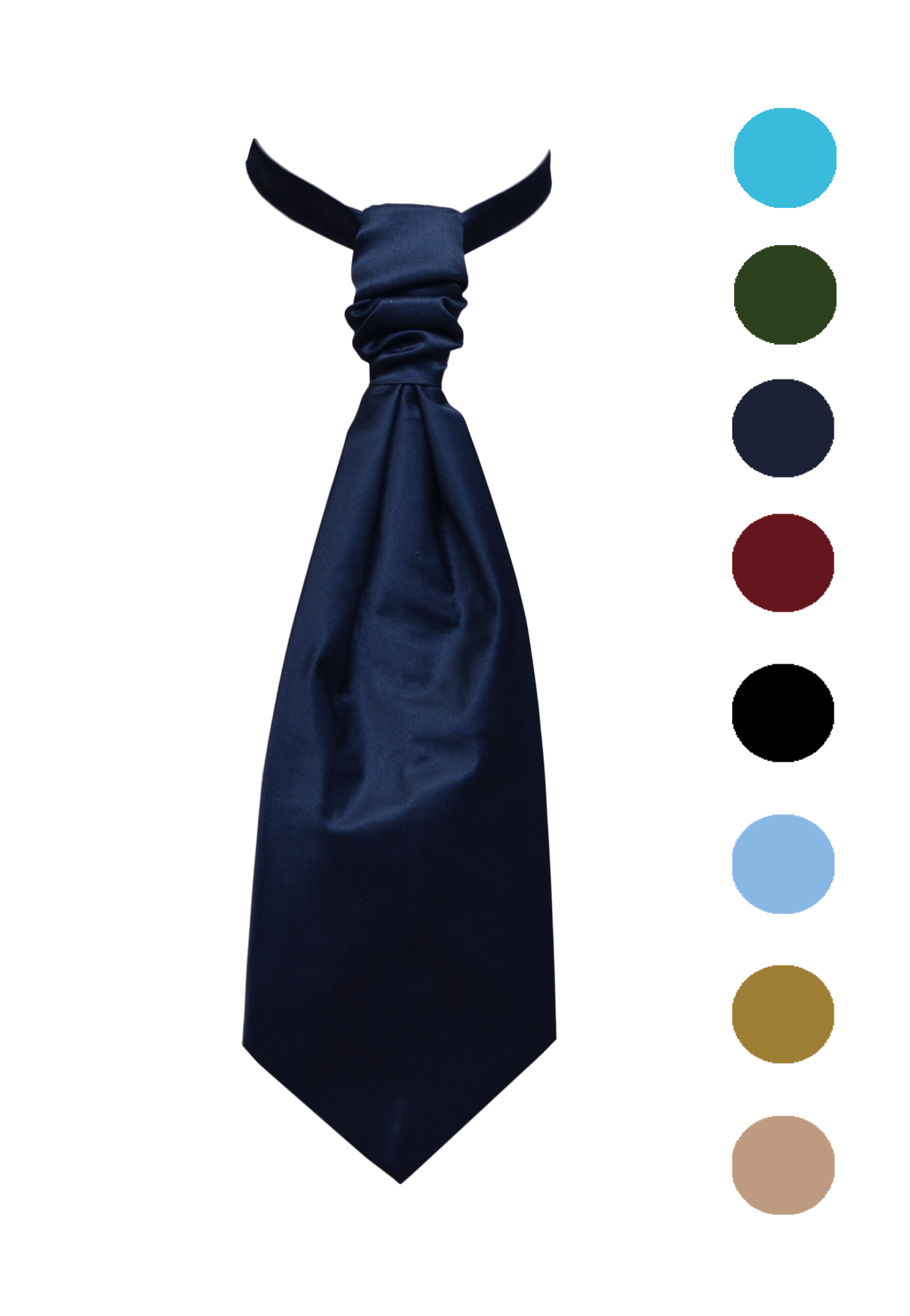 Cravatta blu nera grigia uomo cerimonia cravattone di seta plastron da sposo